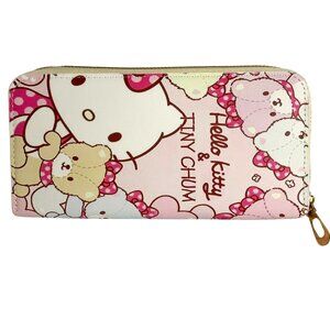 Hello Kitty Zip Around Wallet Pink and White